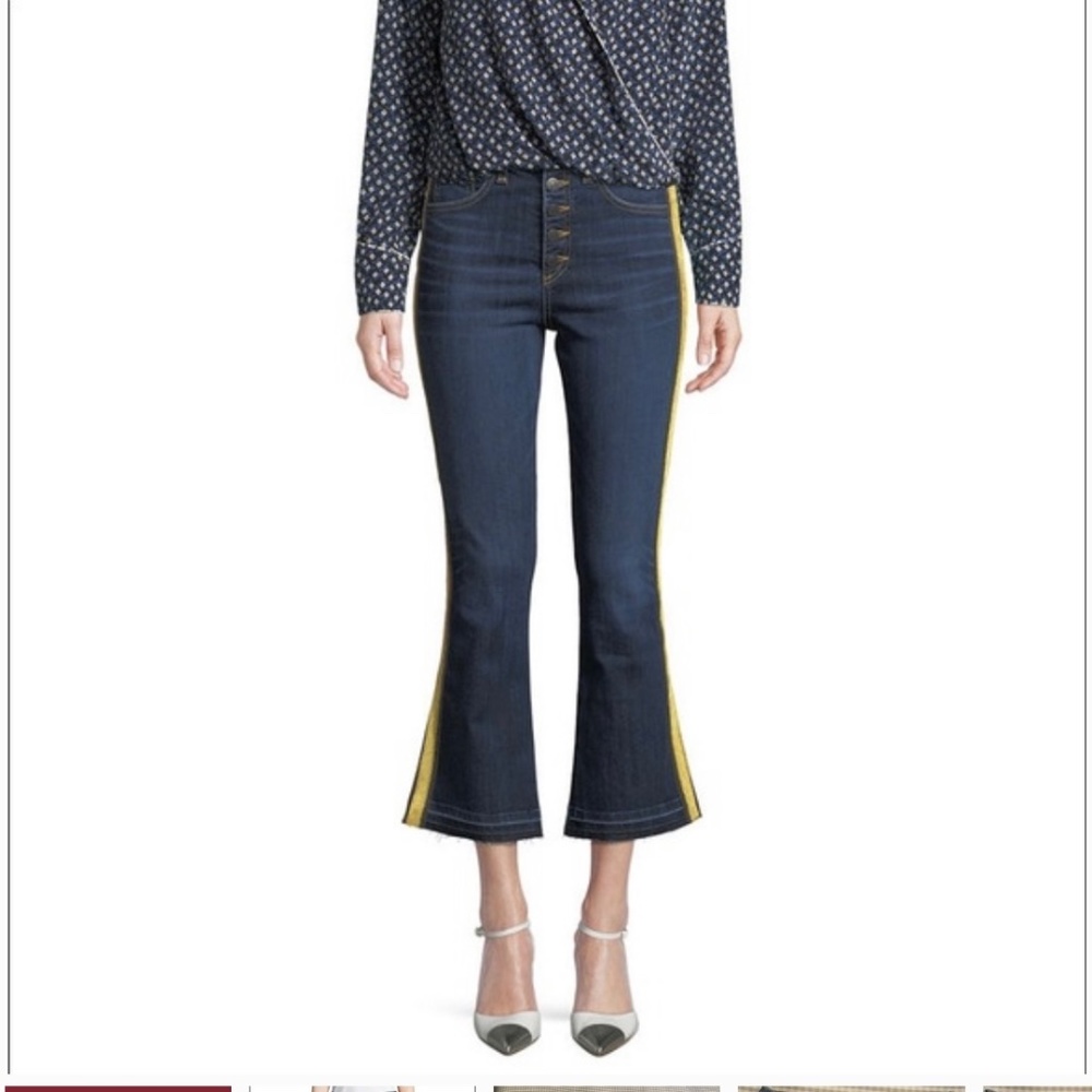Veronica Beard Tux side strip Carolyn cropped jean